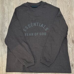 NWOT Fear of God Essentials Men’s Size L Relaxed Fit Heavy Weight Shirt Brown